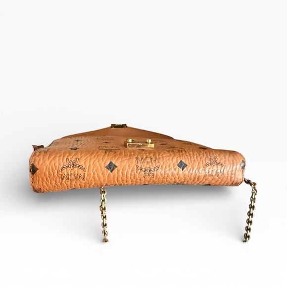 MCM Visetos Chain Crossbody Clutch Brown Monogram - Picture 4 of 11